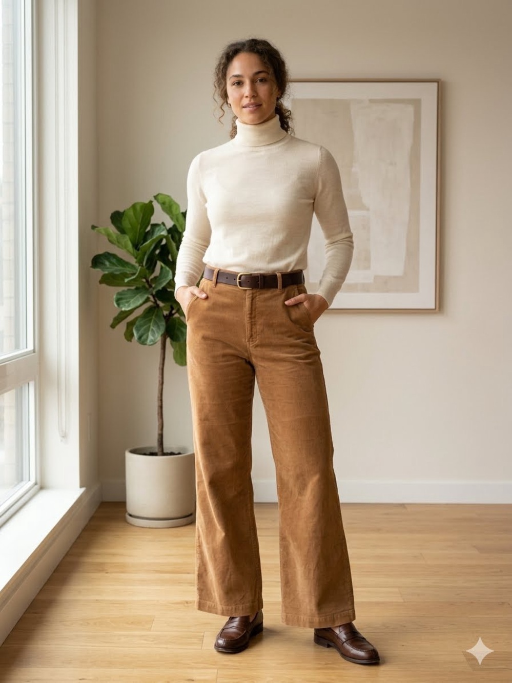 Uniqlo Women’s Wide-Leg Corduroy Pants - Size M (Waist 28-29)